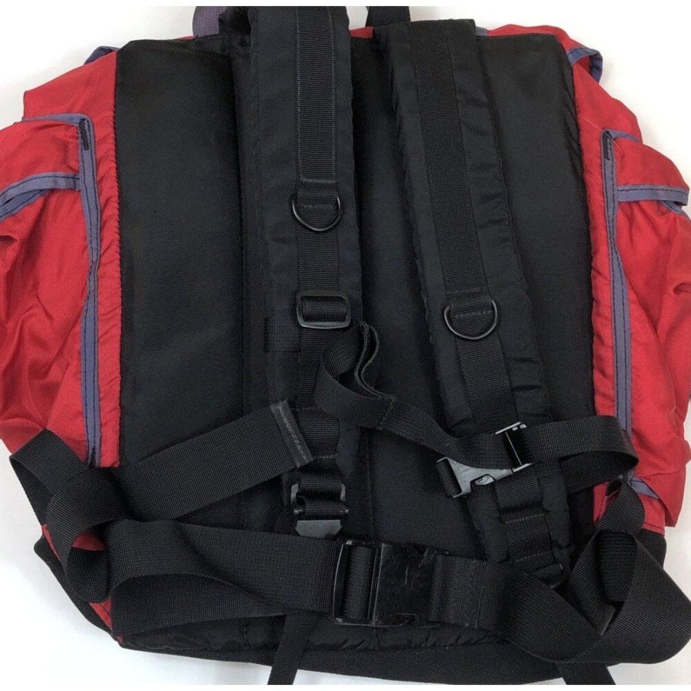 Vintage LL Bean Continental Rucksack Red Backpack Hiking Camping 90s #B155 - Picture 5 of 13